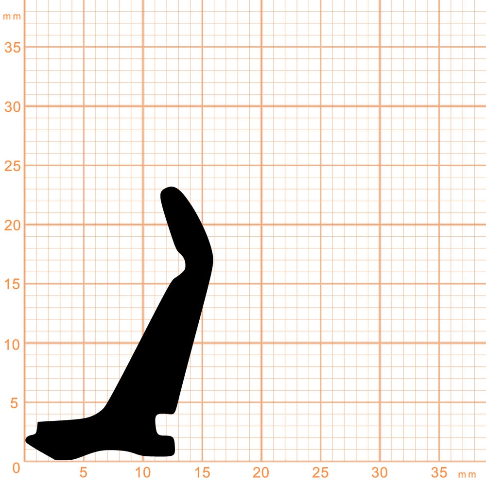Mitteldichtungen - Mitteldichtung für Metall- und Alufenster | 23 mm Höhe | Farbe: schwarz