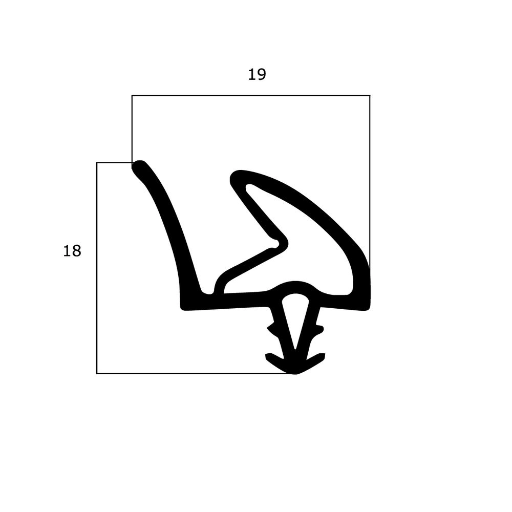 Türrahmen Dichtung - Holzzargendichtung für Haustüren | 15 mm Falzbreite | Farbe: braun