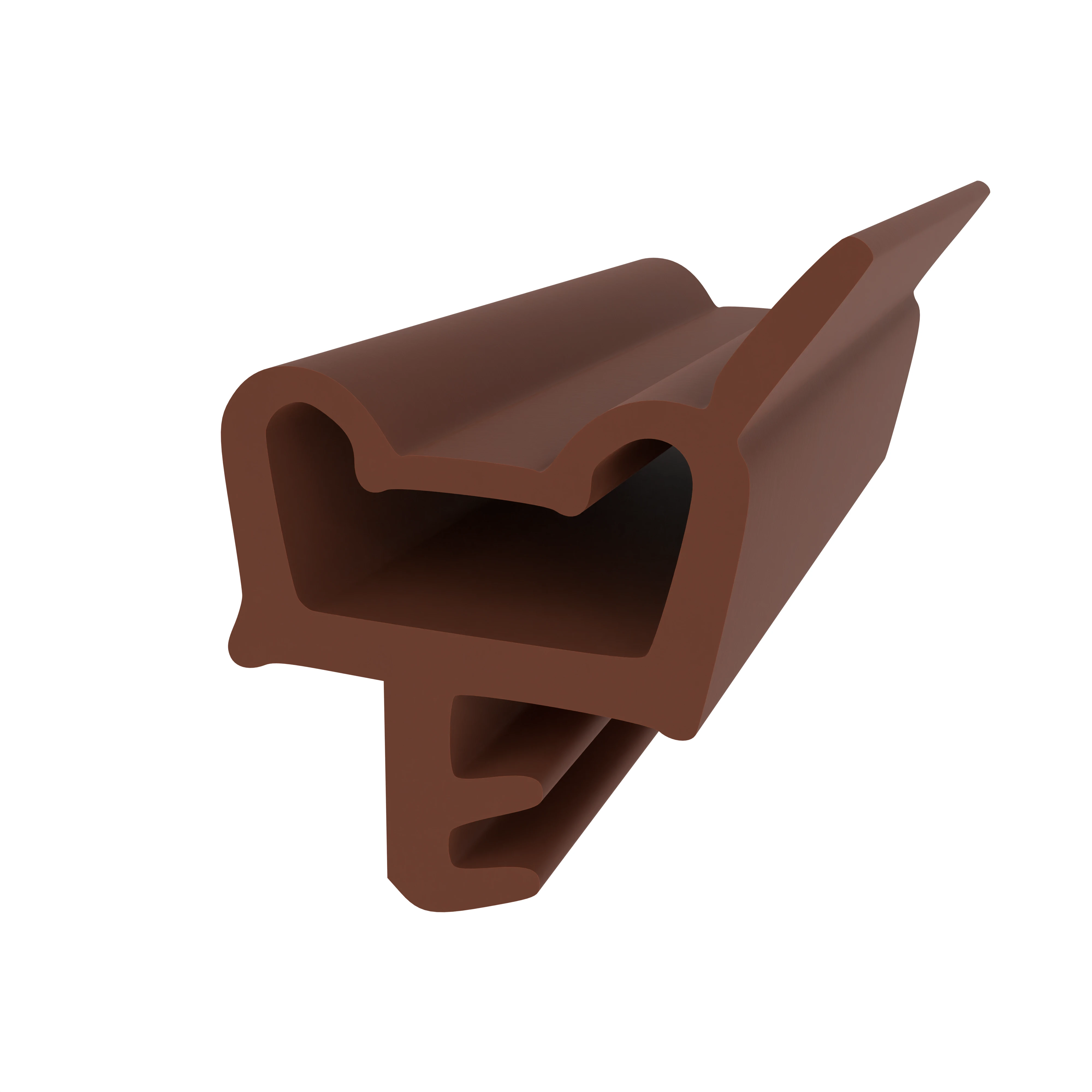 Türrahmen Dichtung - Holzzargendichtung für Holztüren | 12 mm Falzbreite | Farbe: braun