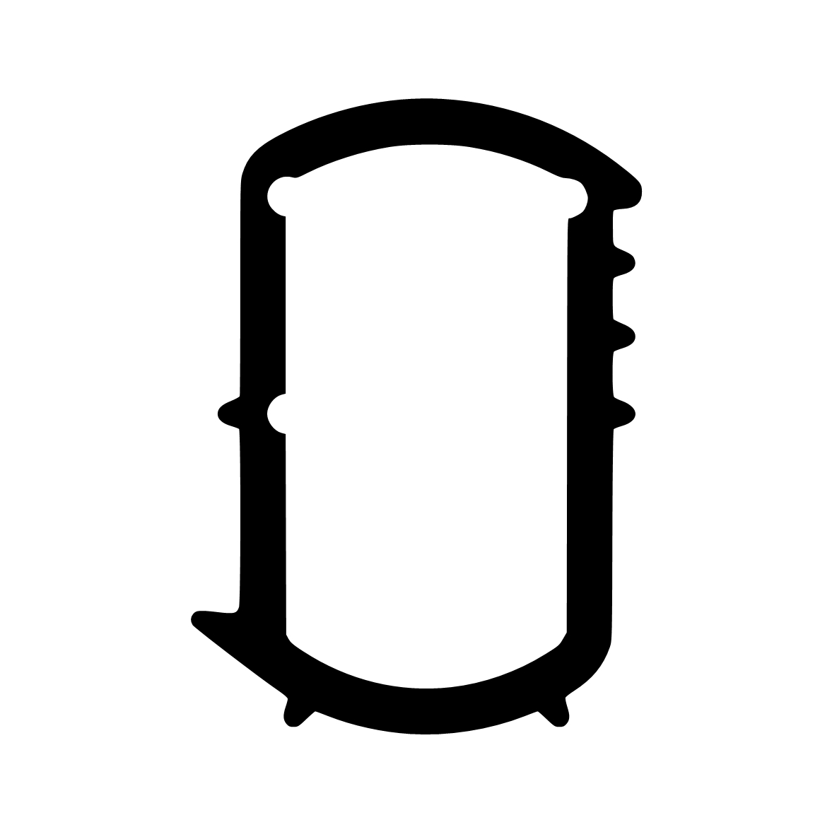 Türrahmen Dichtung - Stahlzargendichtung für senkrechte Nut | 11,4 mm Breite | Farbe: braun