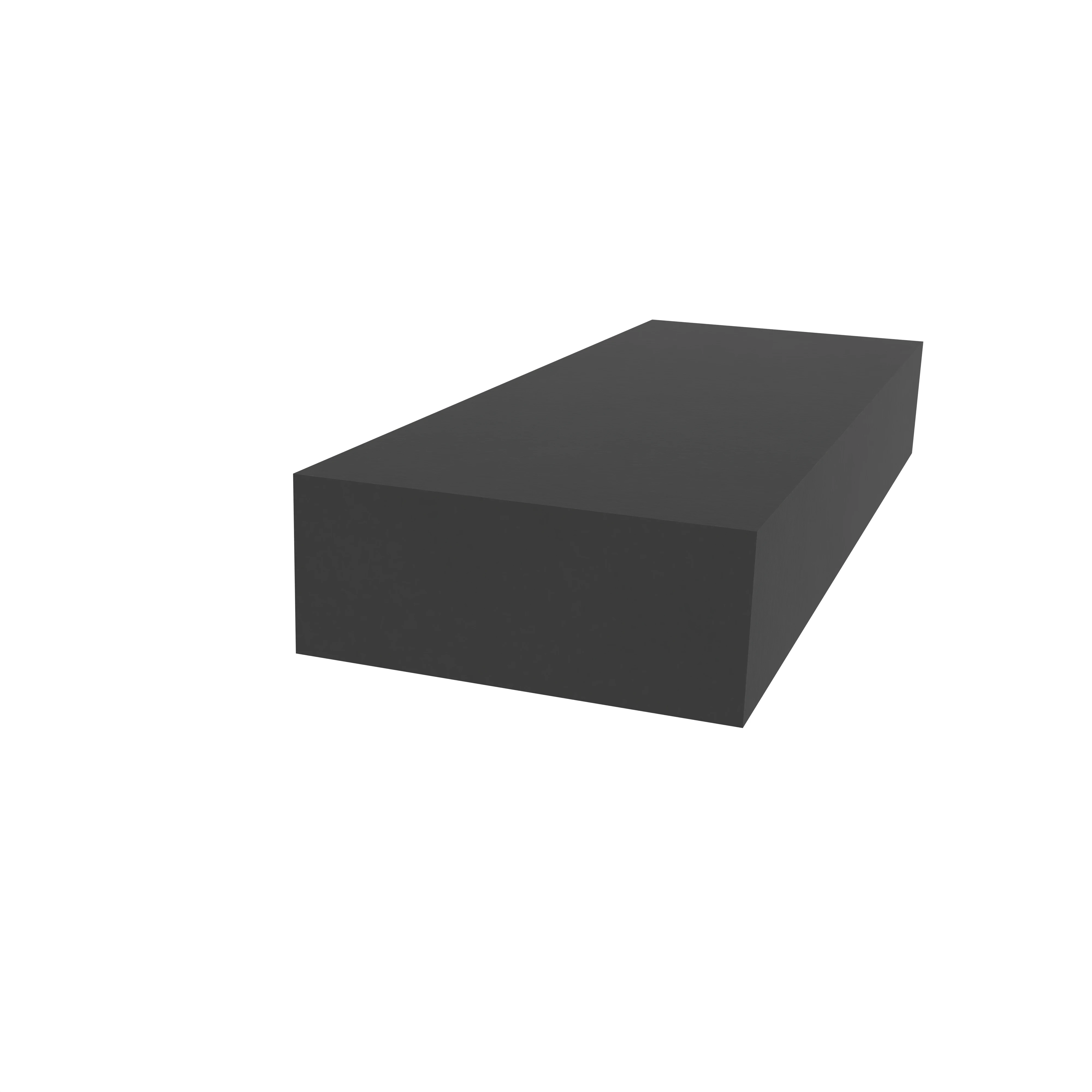 Moosgummidichtung vierkant | 10 mm Breite | Farbe: schwarz