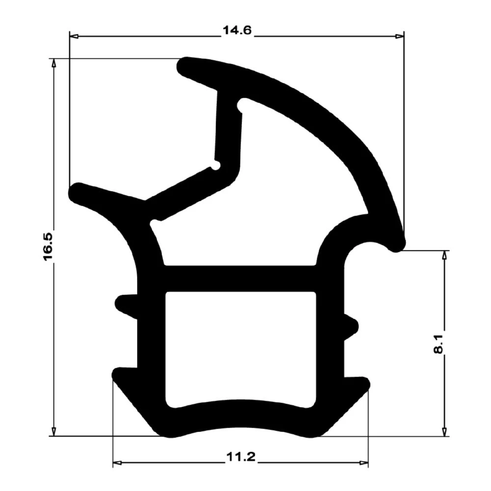 Stahlzargendichtung für Stahlzargen | 17 mm Höhe | Farbe: grau