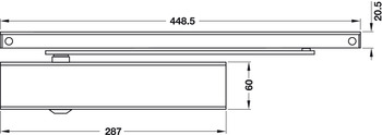 Obentürschließer Geze TS 5000 | Schließkraft: 2-6 nach EN 1154 | Farbe: silber
