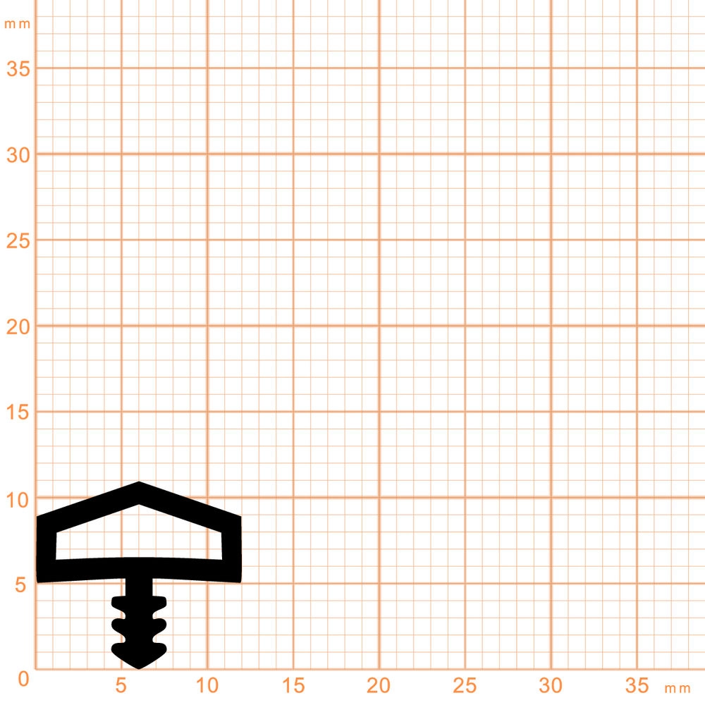 Türrahmen Dichtung - Holzzargendichtung für Haustüren | 12 mm Falzbreite | Farbe: beige