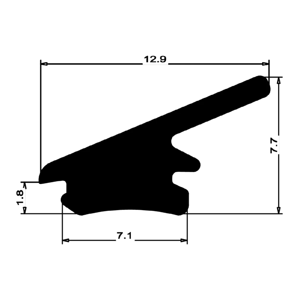 Mitteldichtung für Metall- und Alufenster | 9 mm Höhe | Farbe: grau