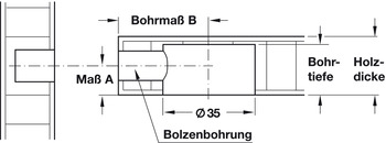 Verbinder & Bodenträger - Verbindungsbolzen Häfele Maxifix S35 | Antrieb: Kreuzschlitz PZ2 | Oberfläche: Verzinkt