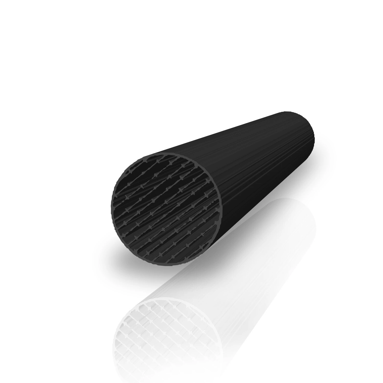 Moosgummi - Rundschnurprofil | 12 mm Durchmesser | Farbe: schwarz