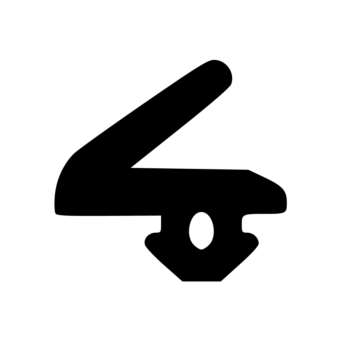 Lippendichtungen - Anschlagdichtung mit Lippe und profiliertem Fuß | 9,5 mm Höhe | Farbe: schwarz