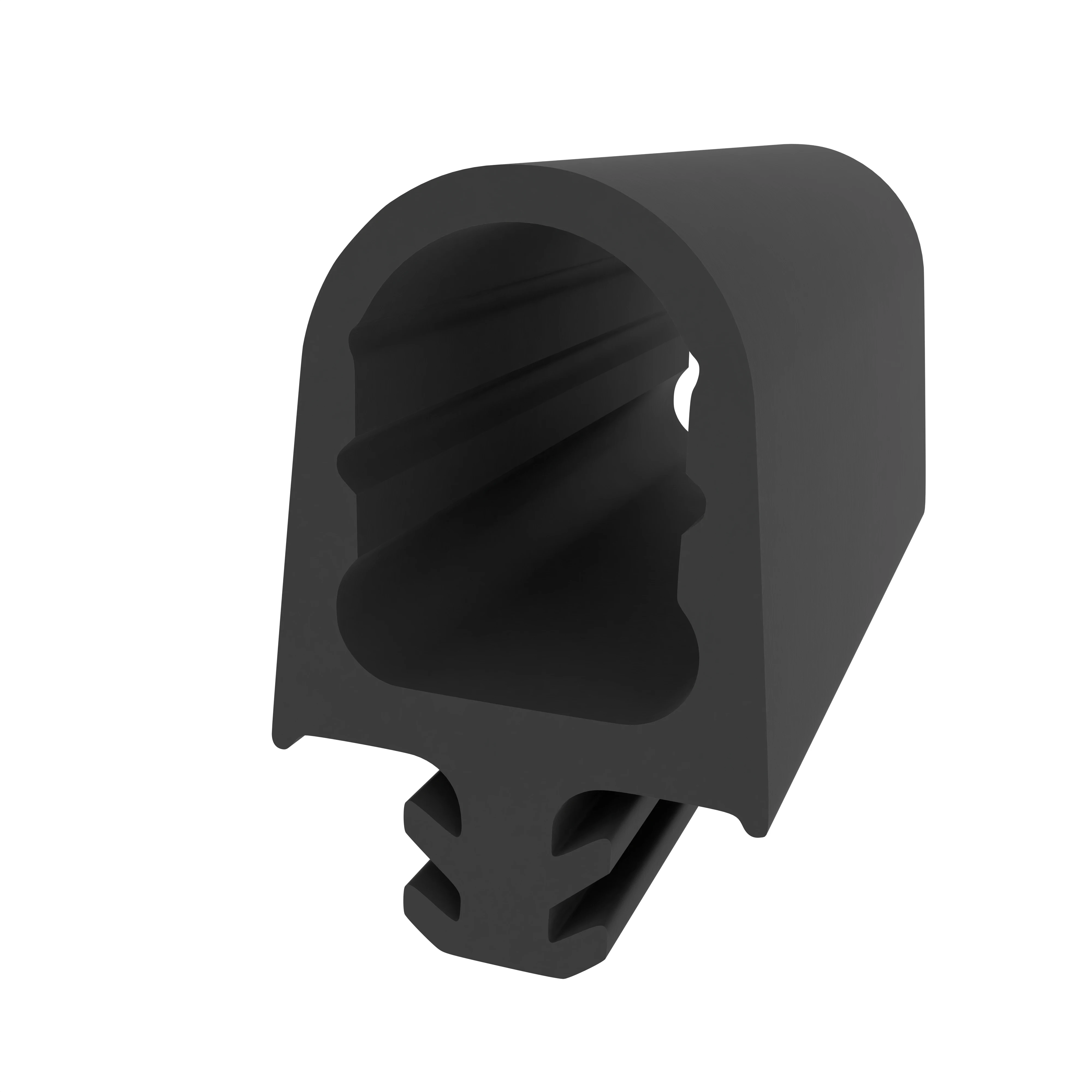 Schlauchdichtungen - Schlauchdichtung für Tore und Systemtüren | 42 mm Höhe | Farbe: schwarz