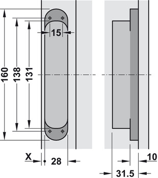 Türbänder - Türband von Simonswerk | Modell: TECTUS TE 340 3D | Größe: 160 mm