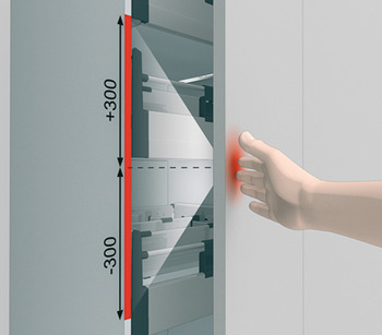Zubehör Möbeltüren - Blum Kreuzmontageplatte für Druckschnäpper | Tip-On Langversion | Farbe: platingrau