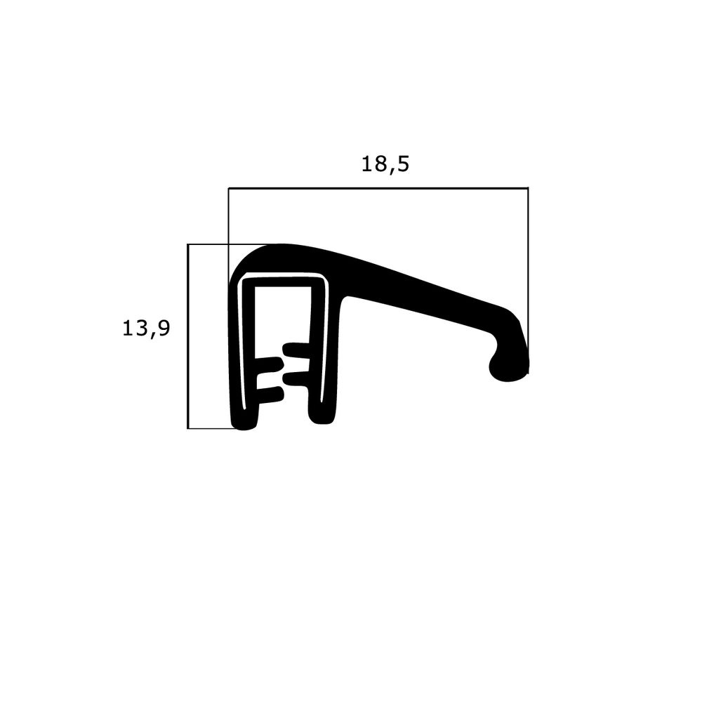 Kantenschutz - Kantenschutzprofil | Klemmbereich: 1 – 3 mm | Farbe: schwarz