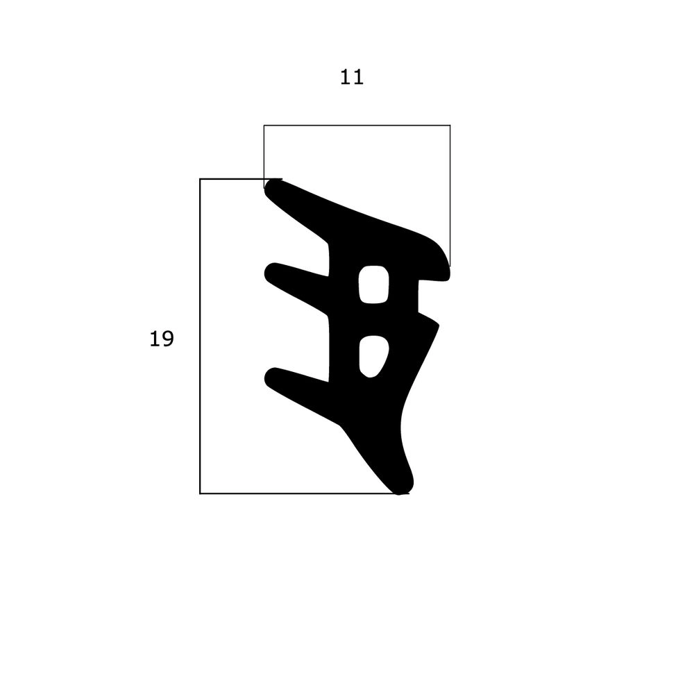 Verglasungsdichtungen - Verglasungsdichtung für Fenster | 11 mm Breite | Farbe: schwarz