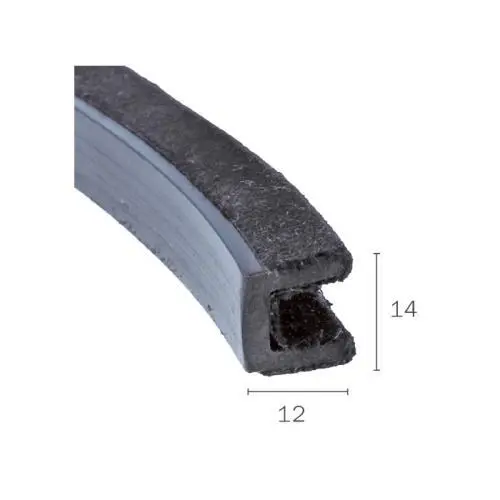 Scheibendichtung für Fahrzeuge | Höhe: 14 mm | Farbe: schwarz