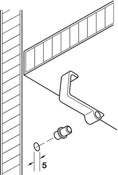 Bodenträger für Holzböden | Länge: 16,5 mm | Bohrloch Ø 5 mm