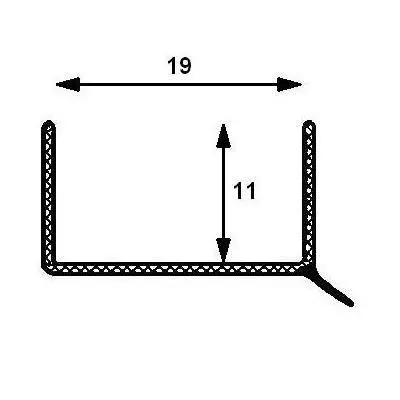 Küchensockel - Küchensockelleiste | Breite: 19 mm | Farbe: transparent