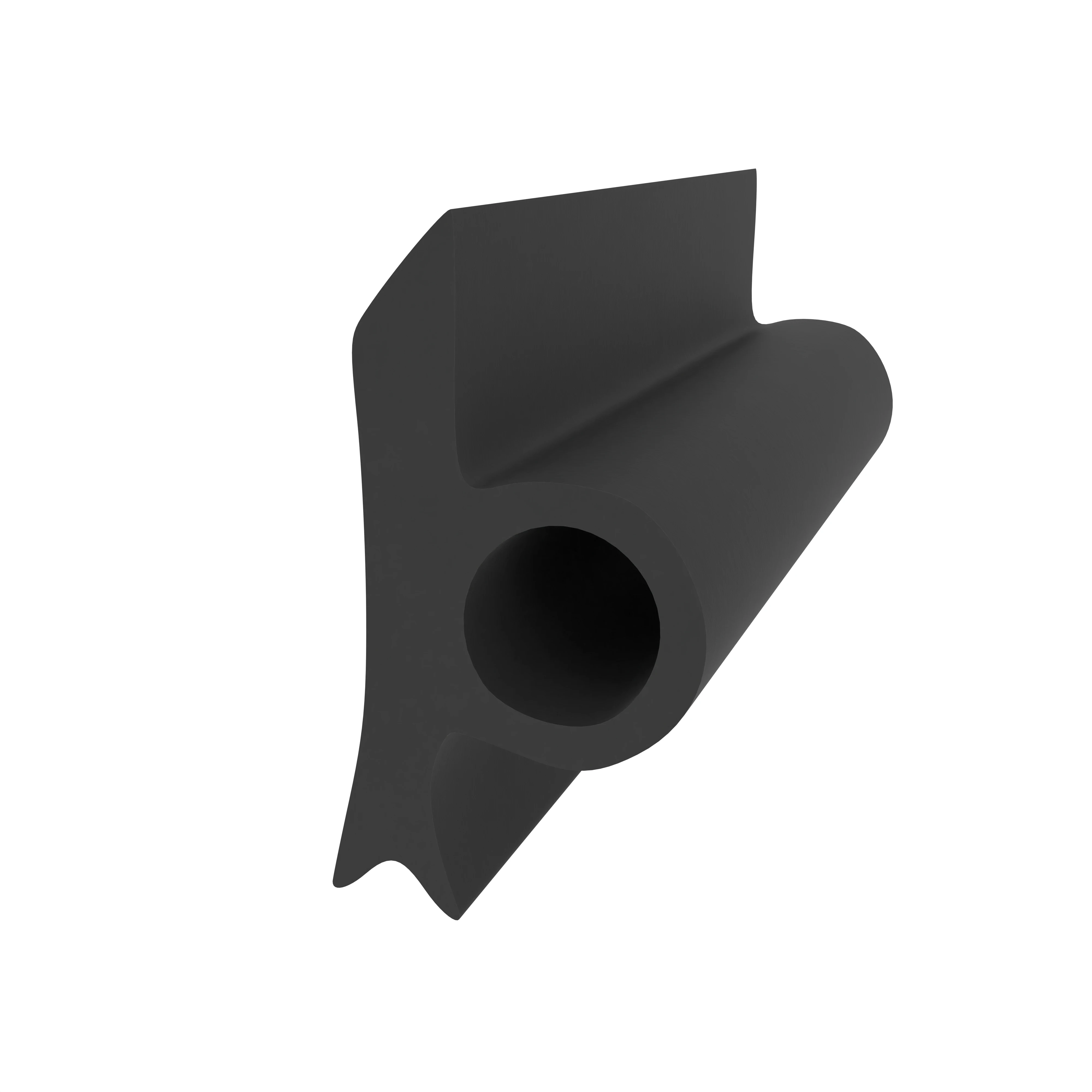 Lippendichtungen - Anschlagdichtung für seitlichen Anschlag | 10 mm Höhe | Farbe: schwarz 