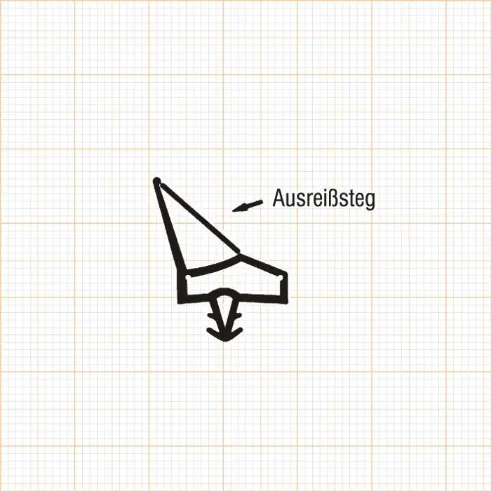 Türrahmen Dichtung - Holzzargendichtung für Zimmertüren | 15 mm Falzbreite | Farbe: weiß