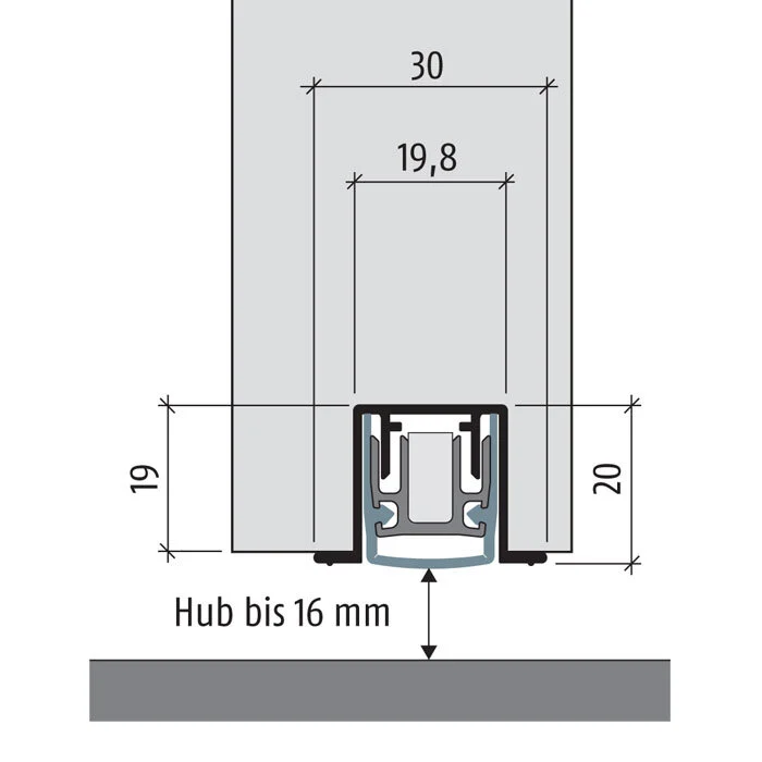 Planet PU Absenkdichtung | Länge: 710 mm  