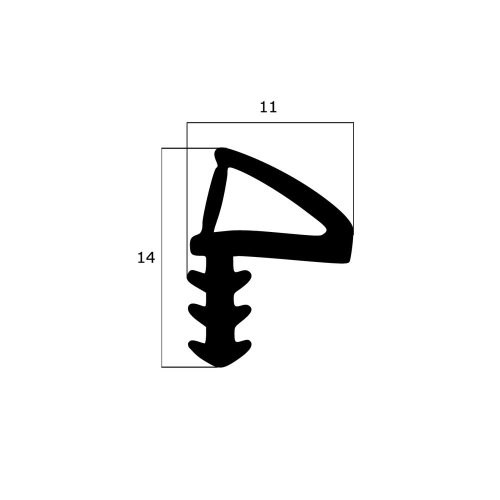 Türrahmen Dichtung - Holzzargendichtung für Haustüren | 9 mm Falzbreite | Farbe: braun