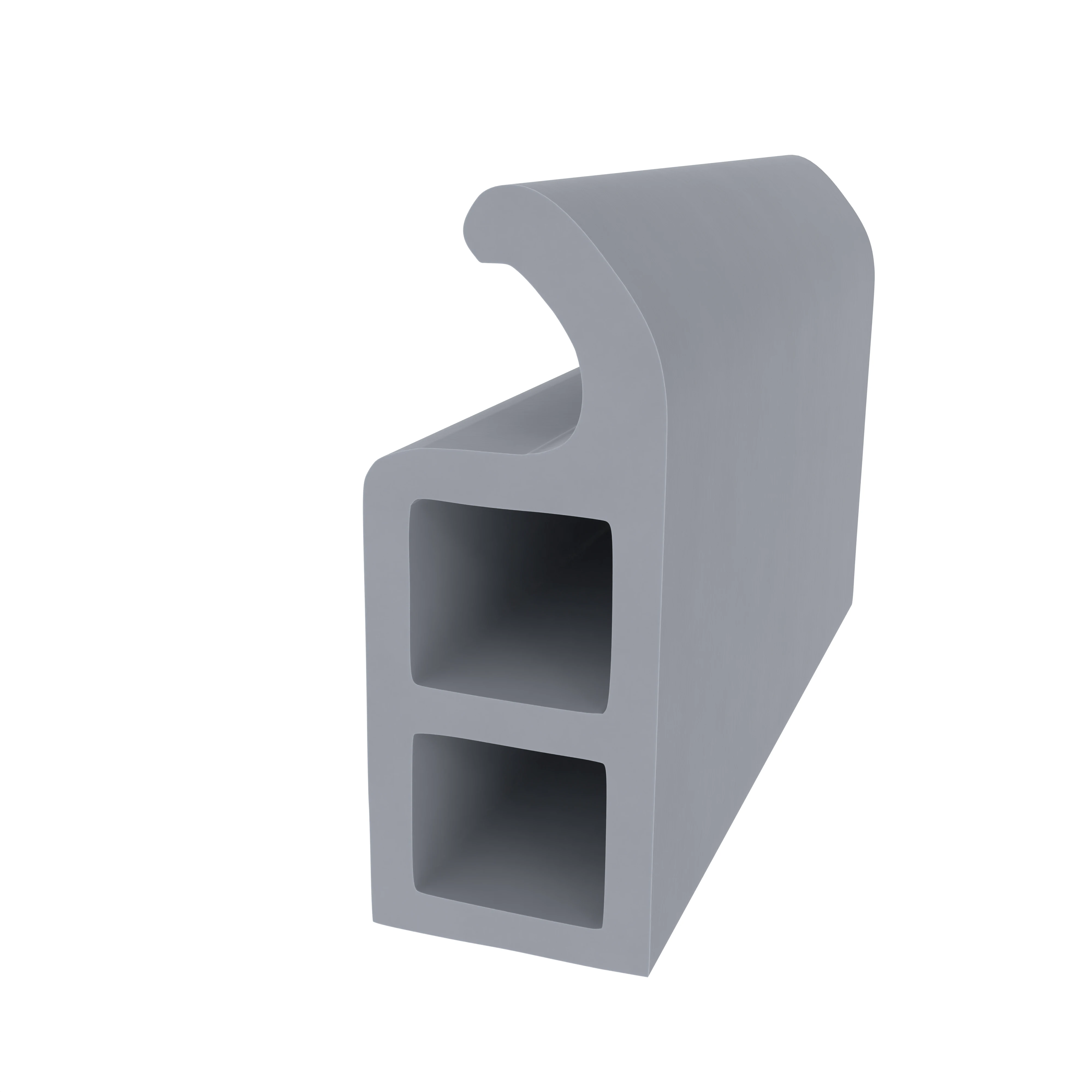 Türrahmen Dichtung - Stahlzargendichtung für Stahlprofile | 7 mm Breite | Farbe: grau