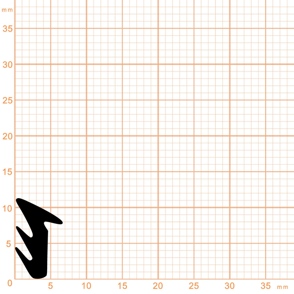 Verglasungsdichtungen - Verglasungsdichtung für Fenster | 6,5 mm Breite | Farbe: schwarz