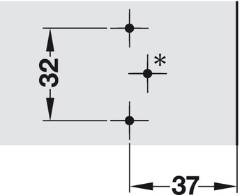 Scharniere - Kreuzmontageplatte von Blum | Modell: 173H7130 | Distanz: 3 mm
