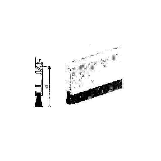 Bürstendichtung für Türen | Bürstenhöhe: 9 mm | Farbe: braun