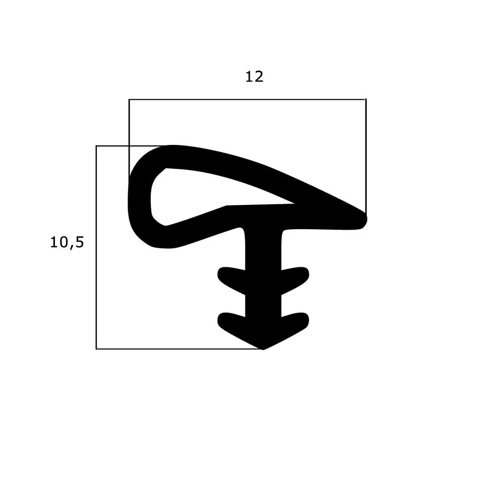 Türrahmen Dichtung - Holzzargendichtung für Zimmertüren | 12 mm Falzbreite | Farbe: grau