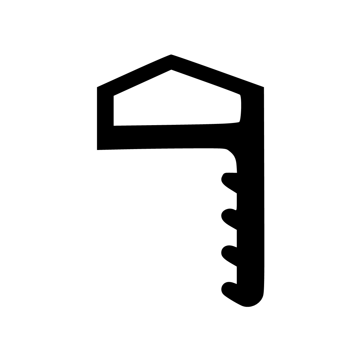 Holzzargendichtung für Holztüren | 12 mm Falzbreite | Farbe: weiß