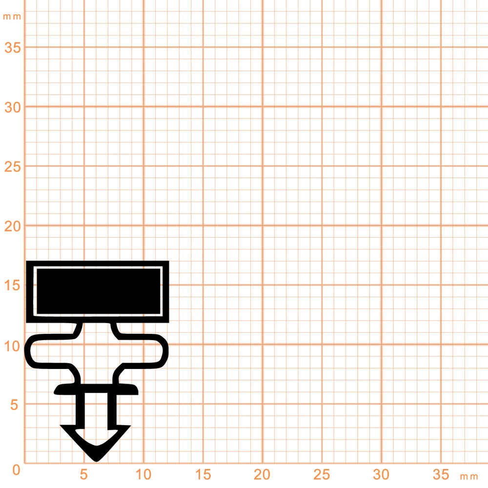 Kühlschrankdichtungen - Kühlschrankdichtungsrahmen | Steckprofil | Farbe: weiß