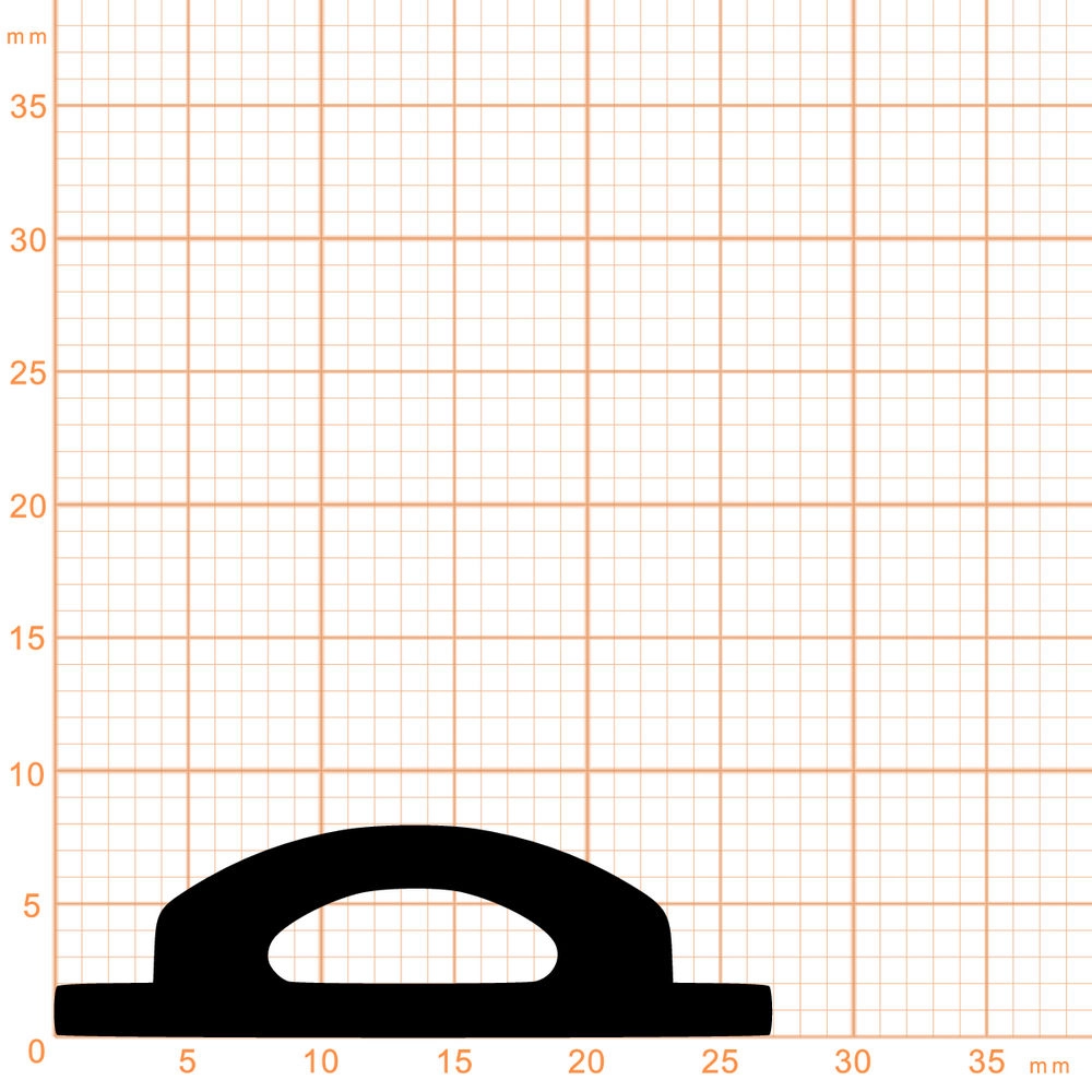 Bodenschwellendichtungen - Bodenschwellendichtung | Breite: 27 mm | Farbe: schwarz