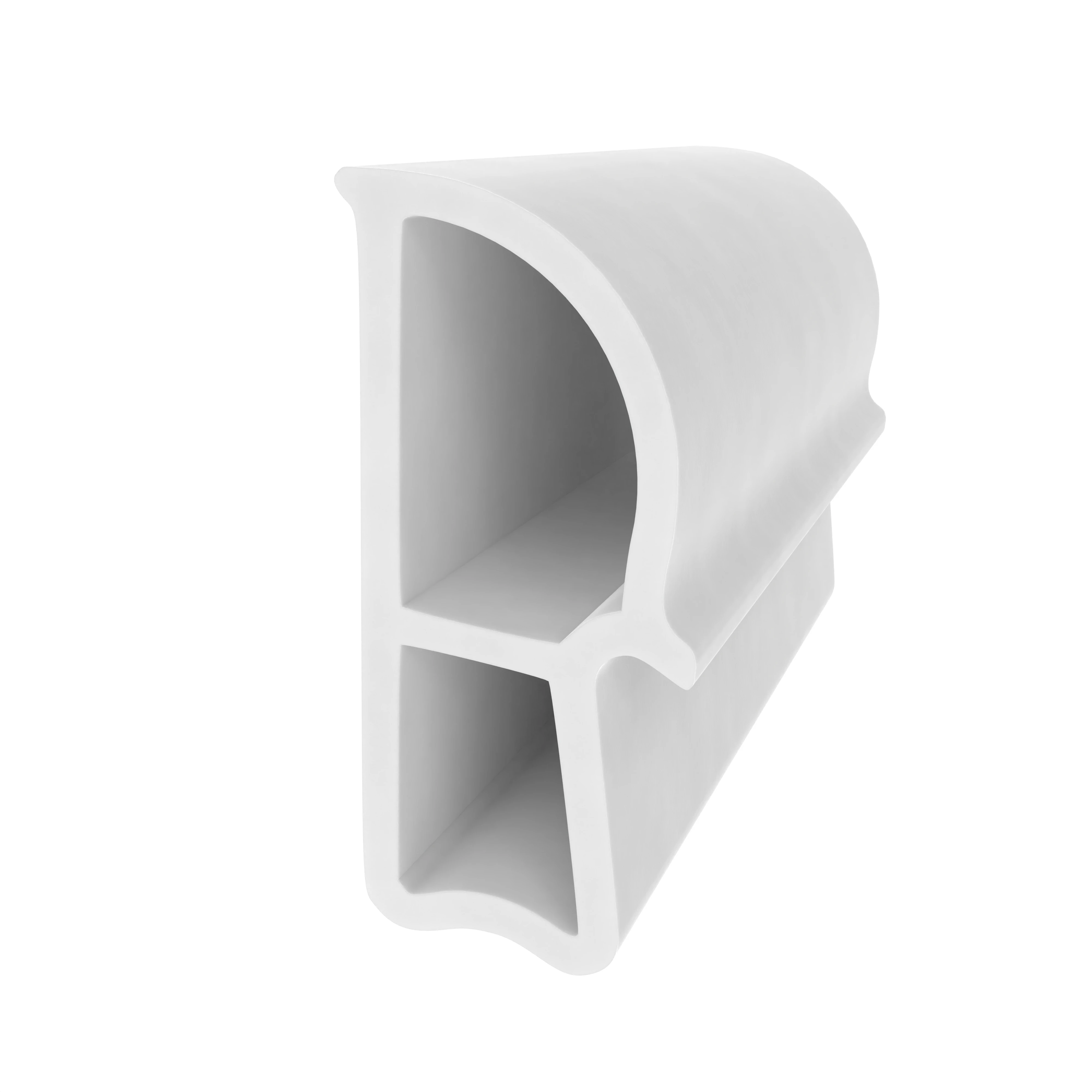 Stahlzargendichtung mit seitlicher Nut | 9,9 mm Nuthöhe | Farbe: weiß Stahlzargendichtung mit seitlicher Nut | 9,9 mm Nuthöhe | Farbe: weiß