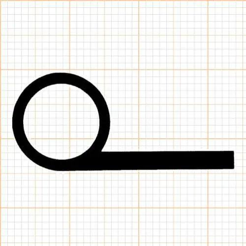 Türrahmen Dichtung - Stahlzargendichtung für Stahlrahmen | 31 mm Breite | Farbe: grau