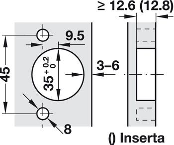 Scharniere - Blum Topfscharnier Clip Top | 120° Öffnungswinkel | Farbe: vernickelt