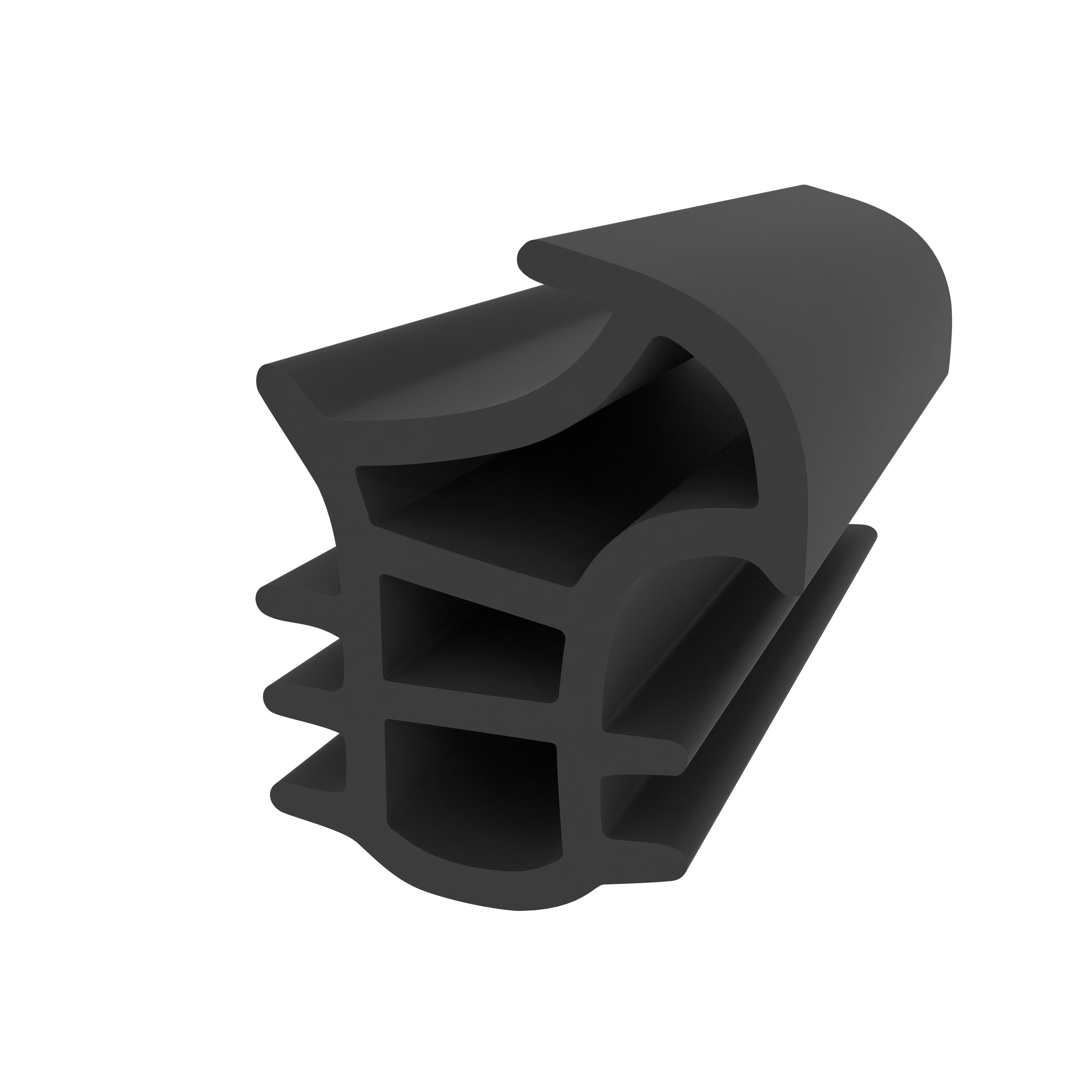 Stahlzargendichtung für Stahlrahmen | 17 mm Höhe | Farbe: schwarz