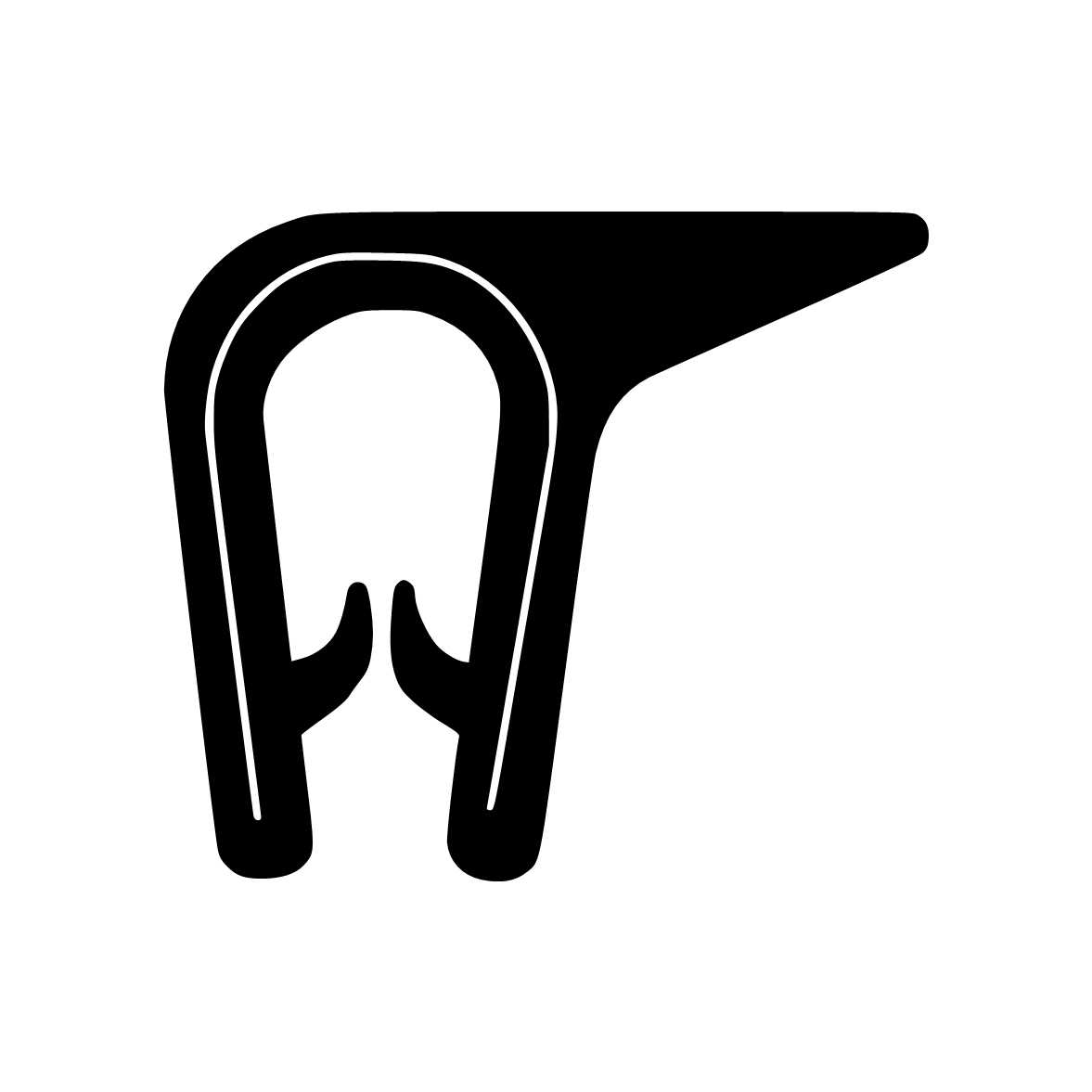 Kantenschutz Dichtprofile - Kantenschutzprofil | Klemmbereich: 1 – 3 mm | Farbe: schwarz