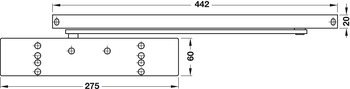 Obentürschließer Dorma TS 93B | Schließkraft: 2–5 nach EN 1154 | Farbe: silber