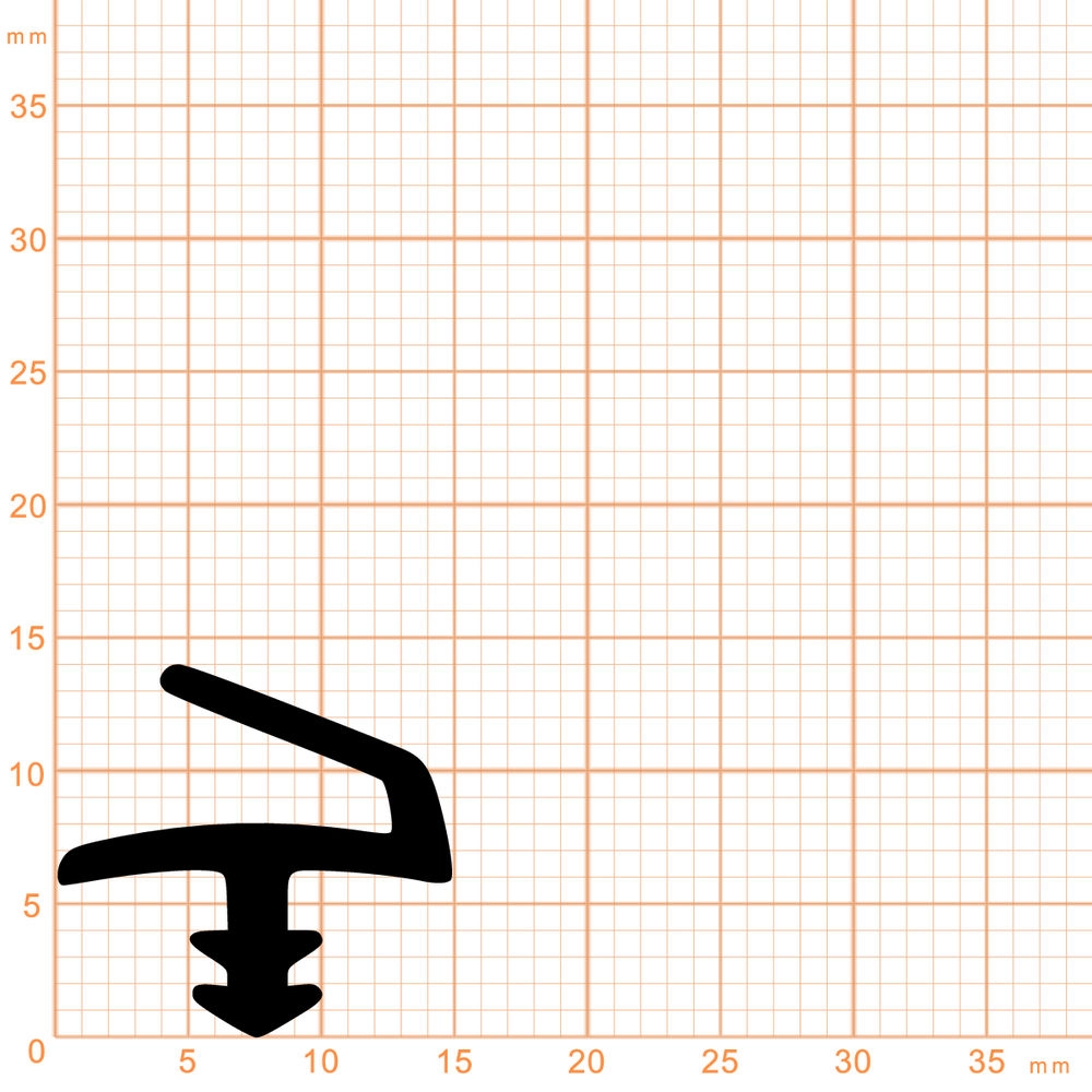 Türrahmen Dichtung - Holzzargendichtung für Zimmertüren | 14 mm Falzbreite | Farbe: beige