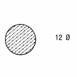 Moosgummidichtung rund | 12 mm Durchmesser | Farbe: schwarz