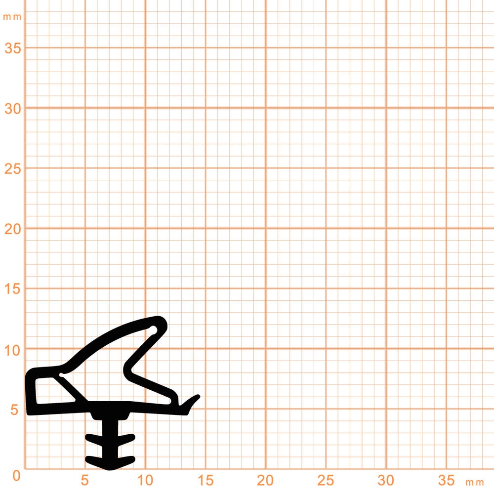 Türrahmen Dichtung - Zimmertürdichtung für Holztüren | 12,7 mm Höhe | Farbe: weiß