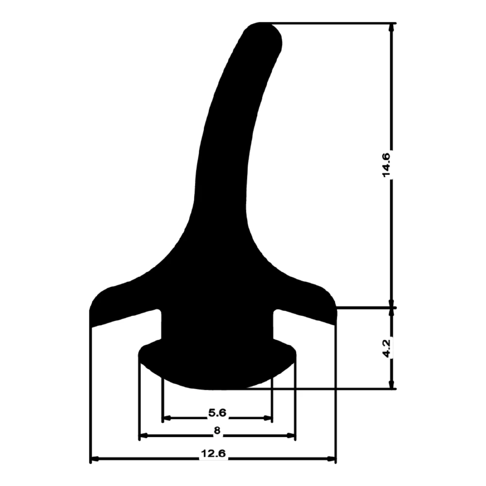 Mitteldichtung für Kunststofffenster | 20 mm Höhe | Farbe: schwarz