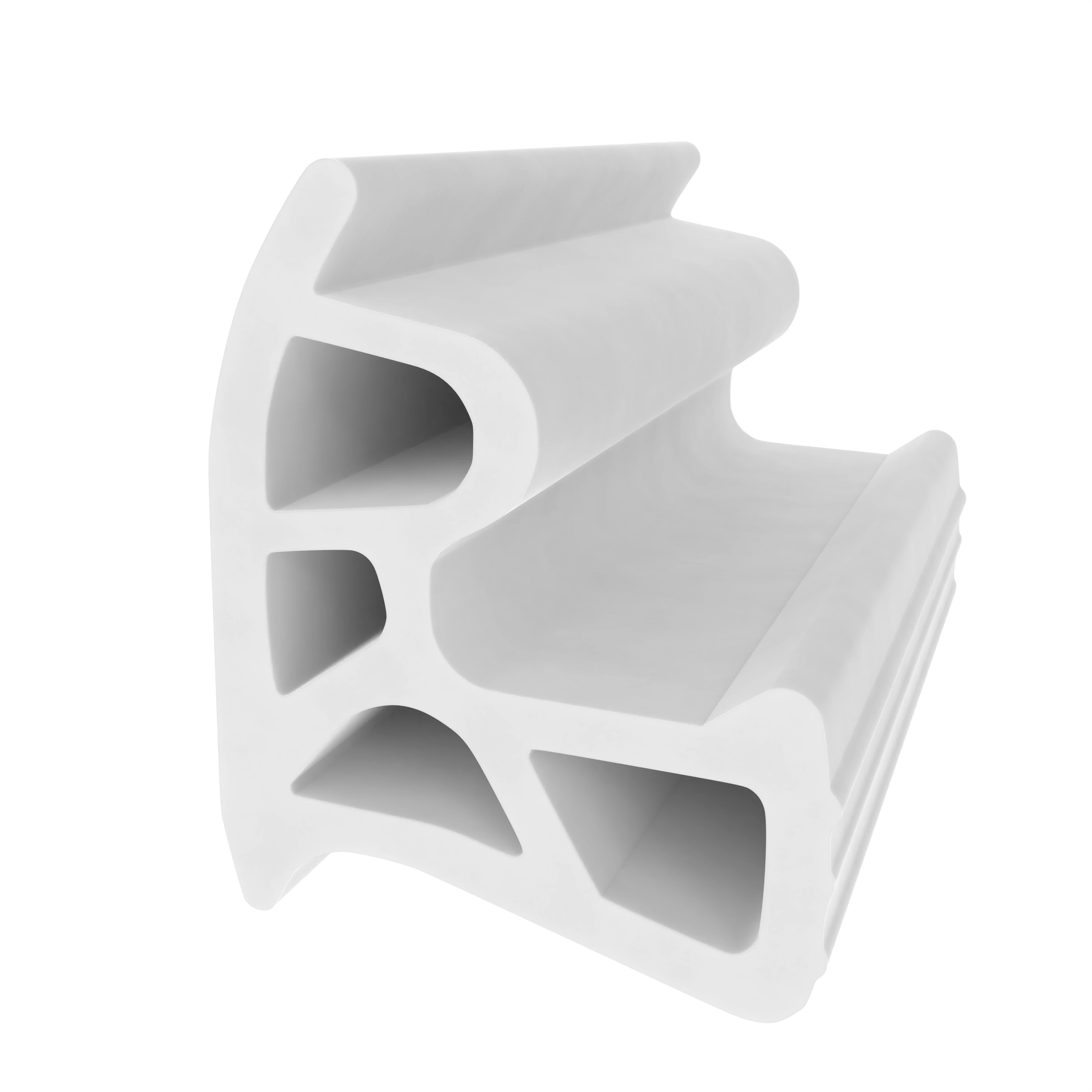 Stahlzargendichtung für seitliche Nut | 14 mm Breite | Farbe: weiß