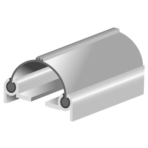 Fingerschutzprofile - Halteschiene für Pendeltürdichtungen | Länge: 2000 mm | Farbe: silber