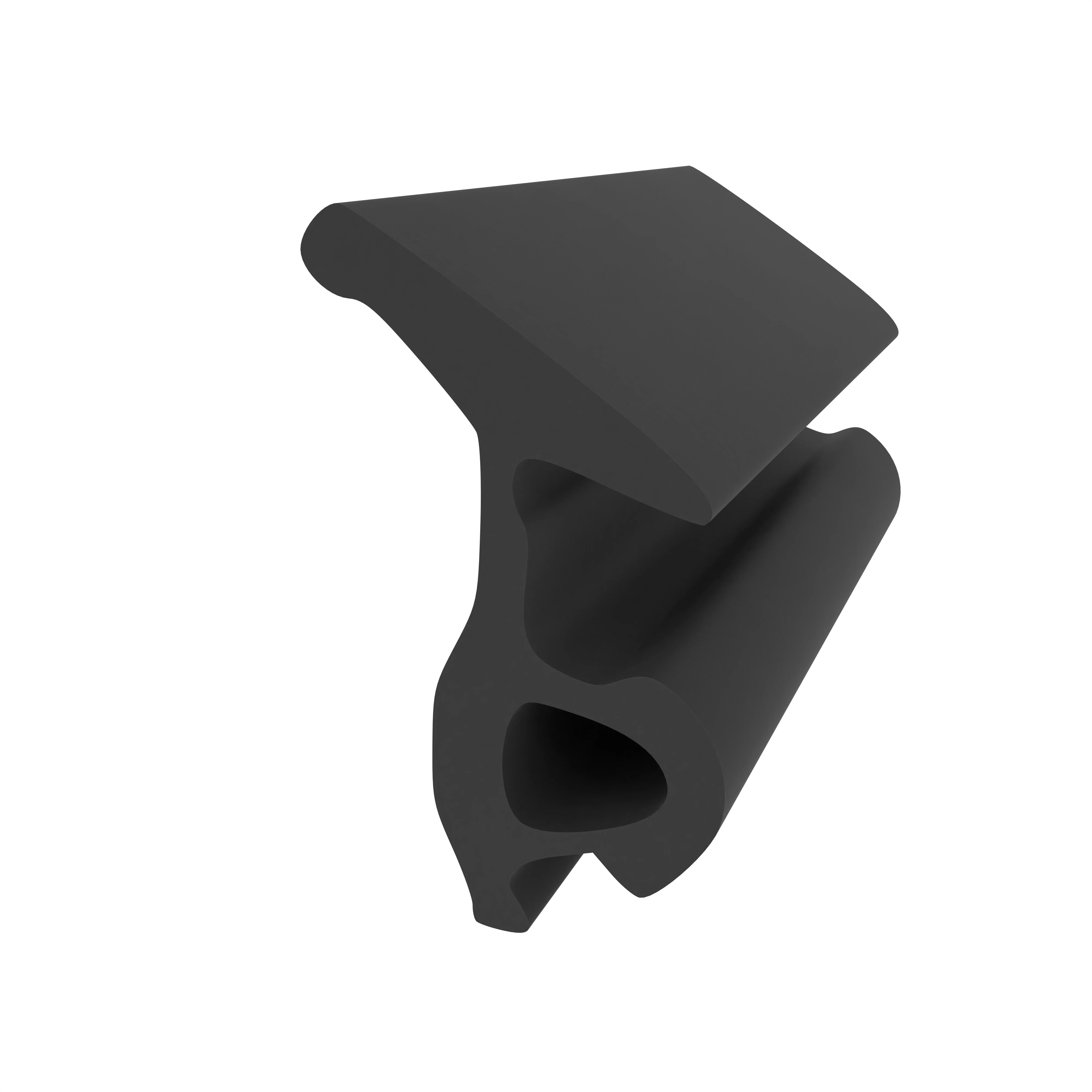 Türrahmen Dichtung - Anschlagdichtung für Fenstern mit seitlichem Anschlag | 6 mm Breite | Farbe: schwarz