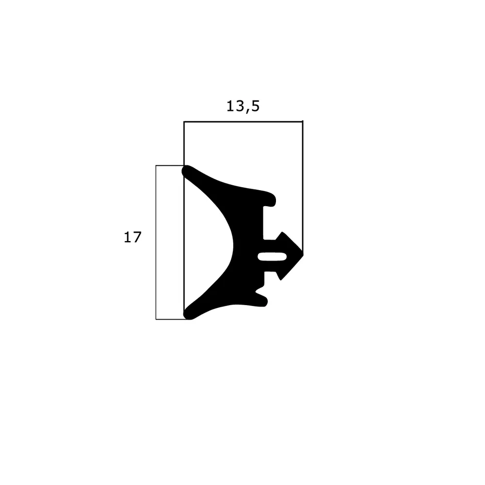 Verglasungsdichtungen - Verglasungsdichtung für Fenster | 13,5 mm Breite | Farbe: grau
