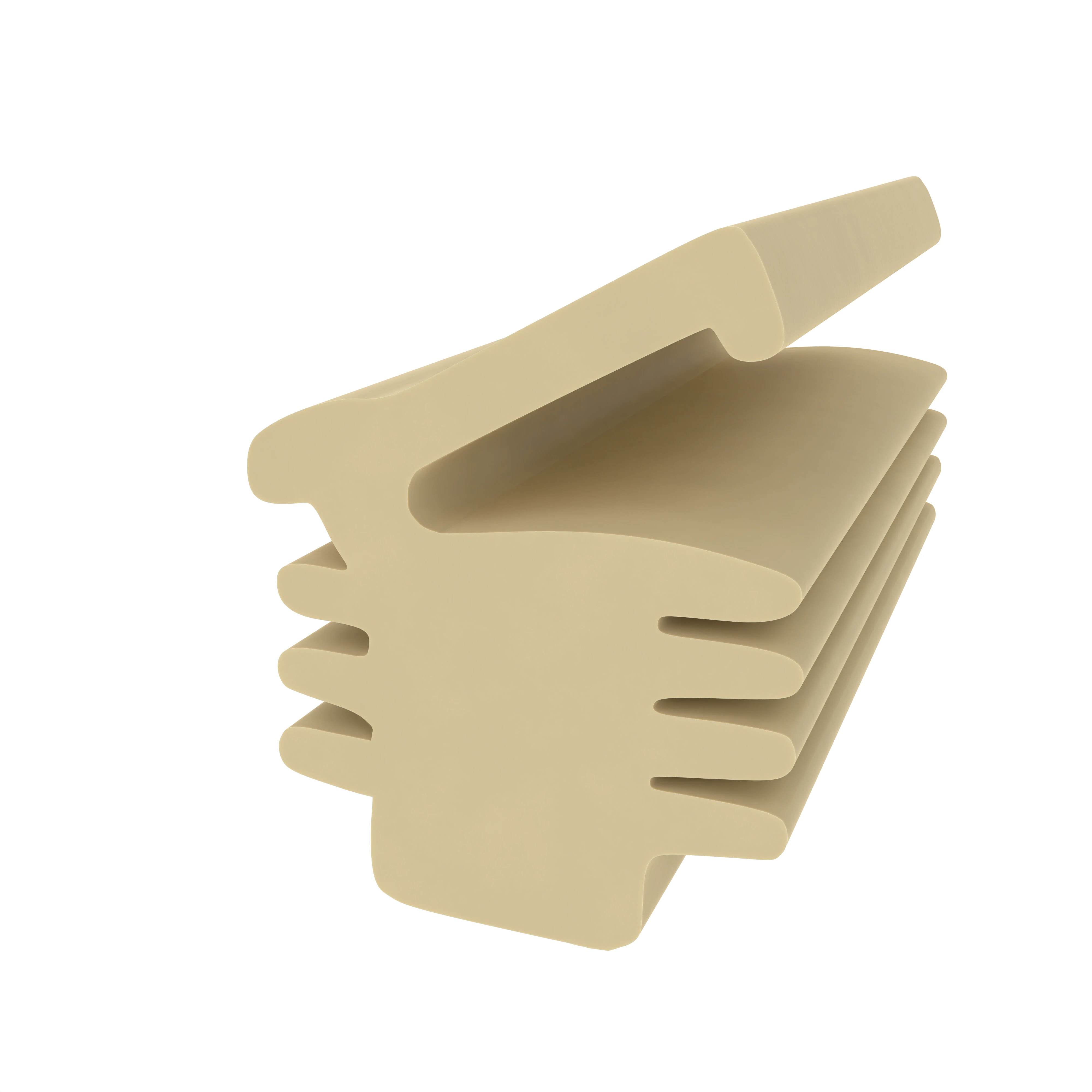 Stahlzargendichtung für Metalltüren | 15 mm Höhe | Farbe: beige