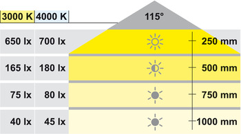 Beleuchtung - Unterbauleuchte für Häfele Loox | Modell: LED 2050 | Spannung: 12 V