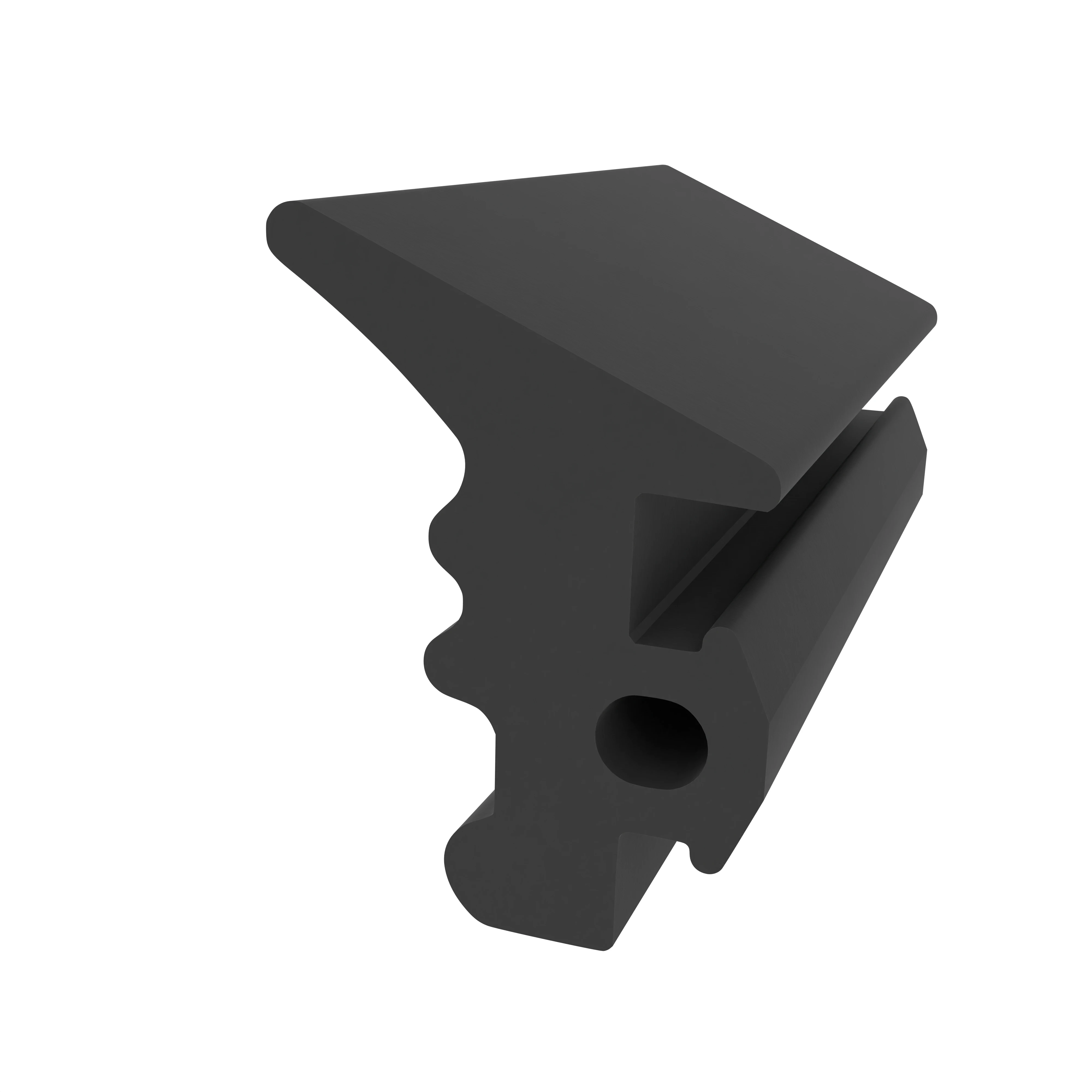 Verglasungsdichtung für Stahlzargen | 12 mm Höhe | Farbe: schwarz