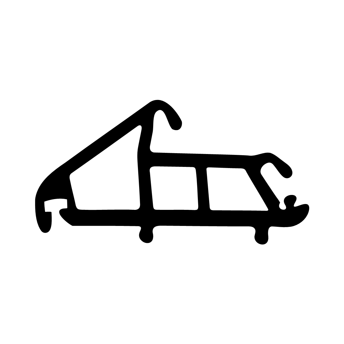 Bodenschwellendichtungen - Mitteldichtung für Metall- und Alufenster | 22 mm Höhe | Farbe: schwarz